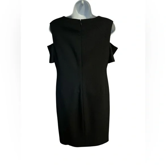 Chico’s cold shoulder size 6 seamed Black Lined Stealth dress - Picture 3 of 6